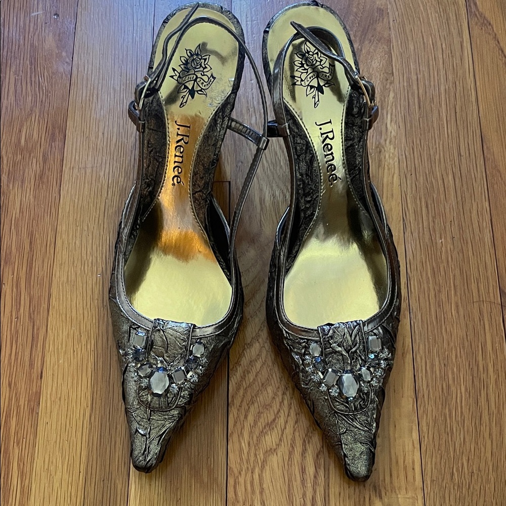 J.Renee Women's Embellished Black Heels